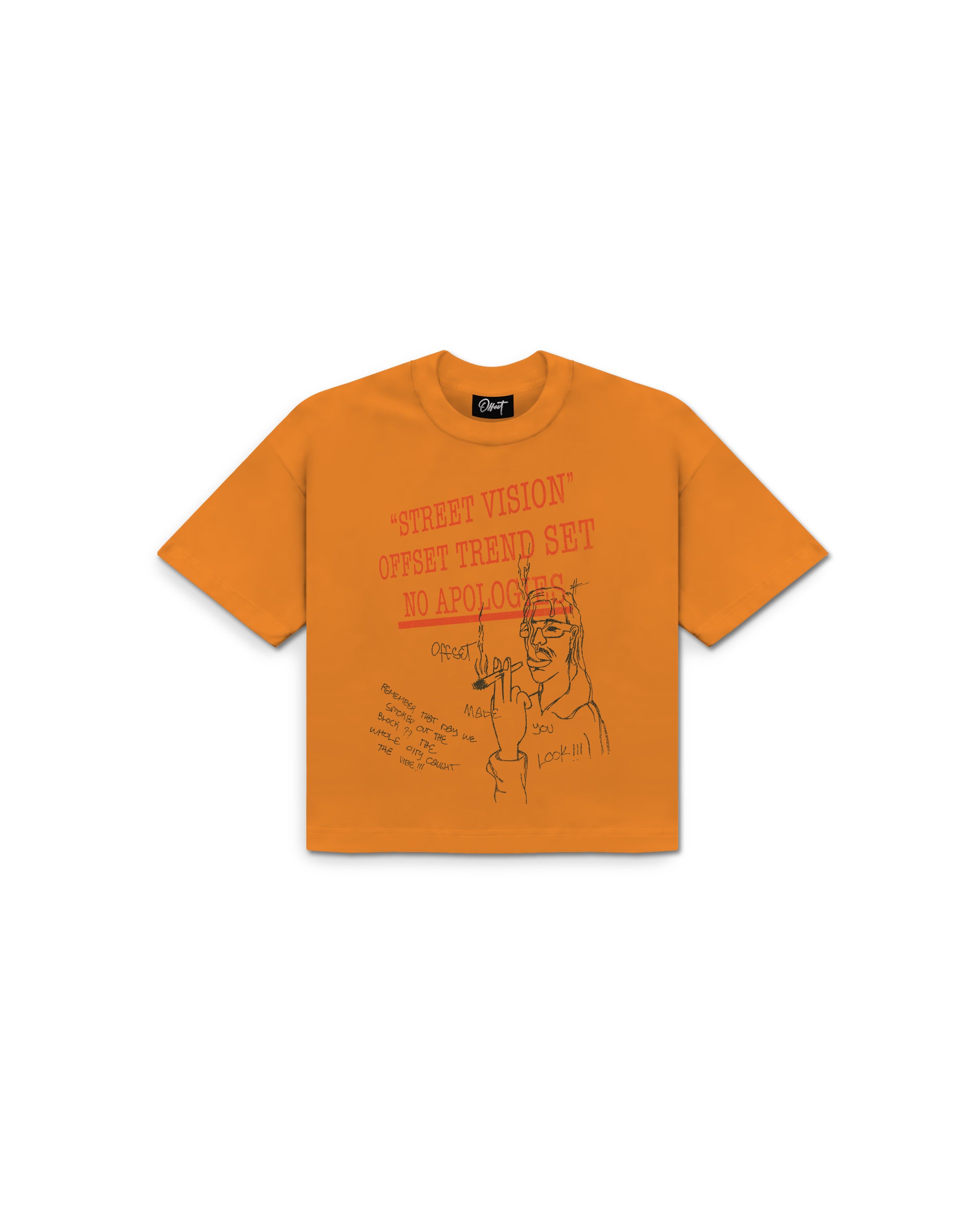 Street Vision Cropped Tee (Orange)