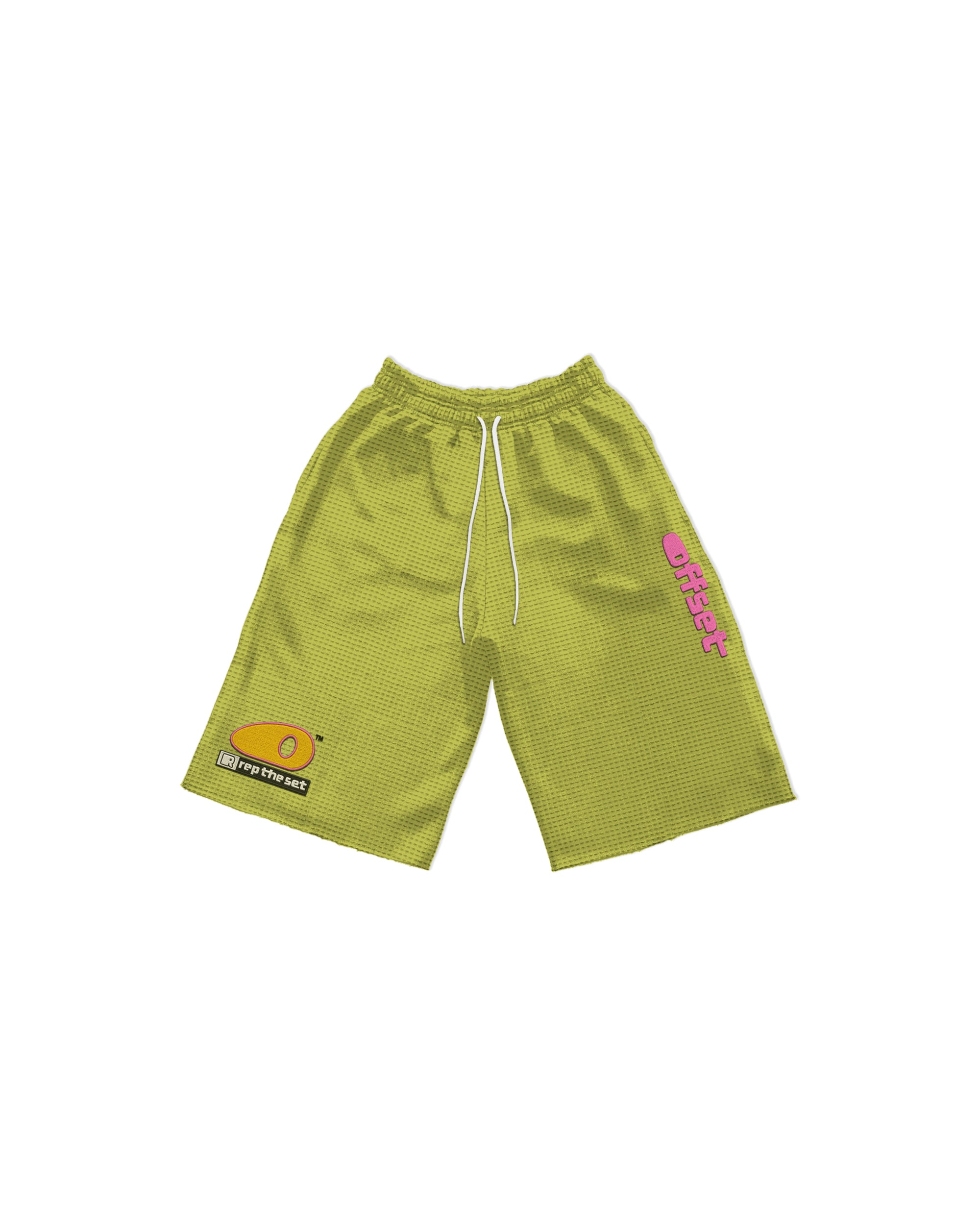 Waffle Baggy Shorts (Aloe Green)