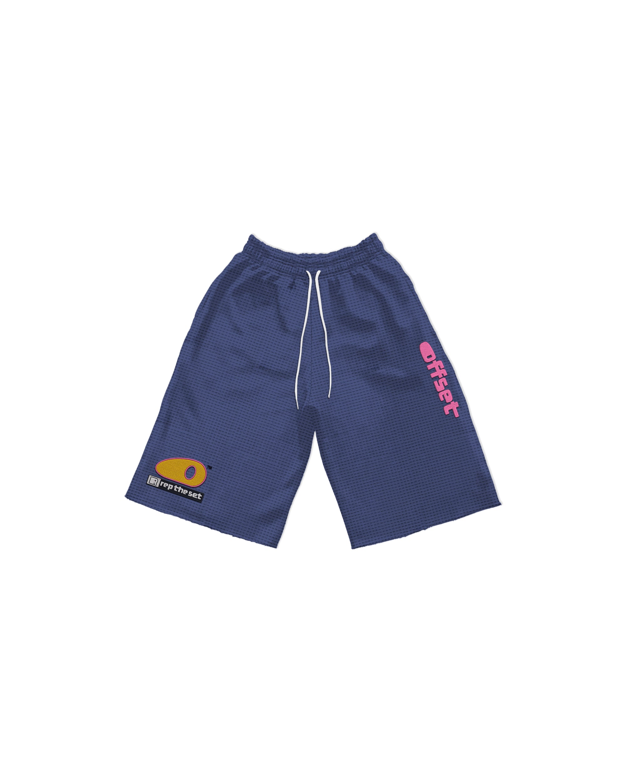 Waffle Baggy Shorts (Navy Blue)