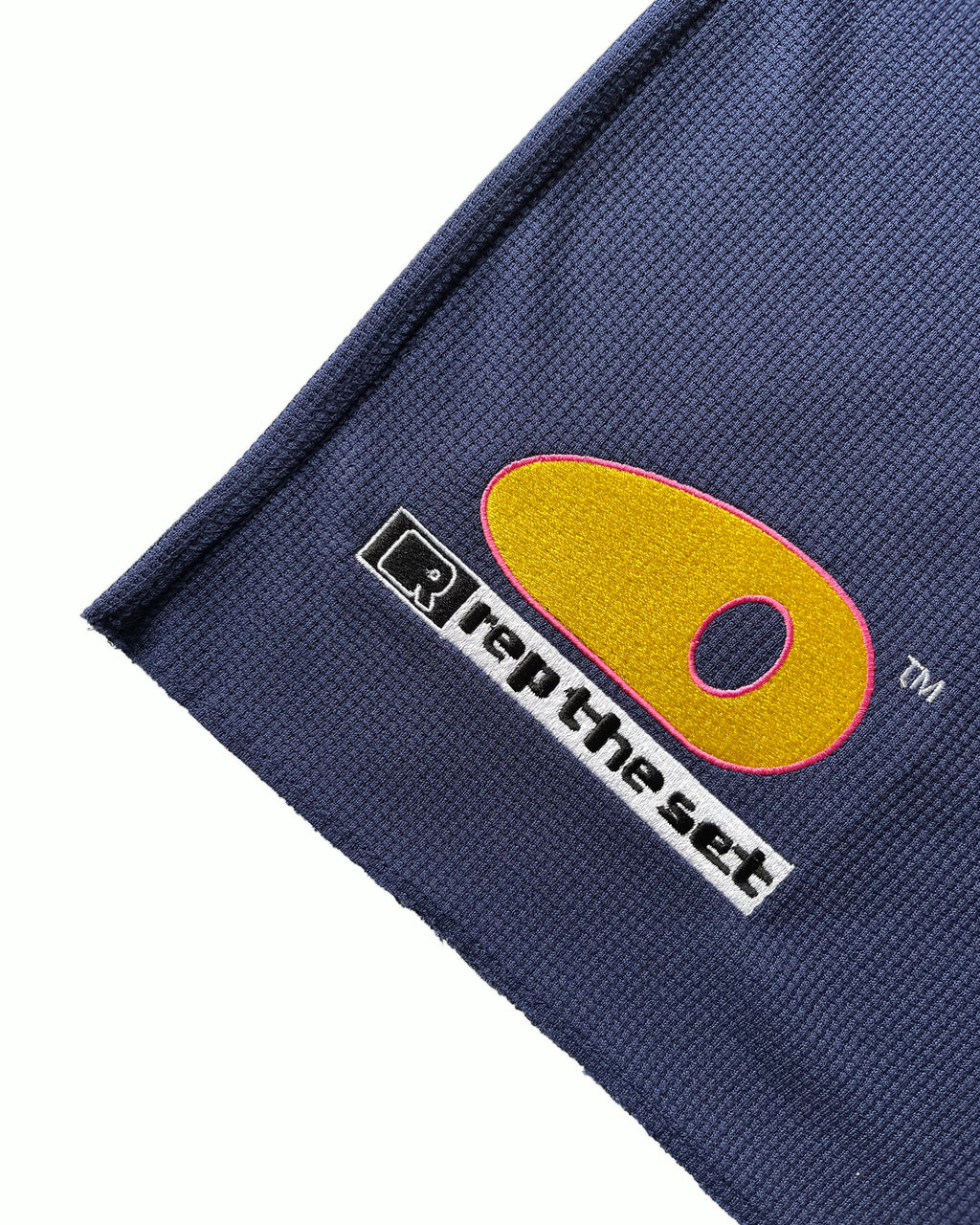 Waffle Baggy Shorts (Navy Blue)
