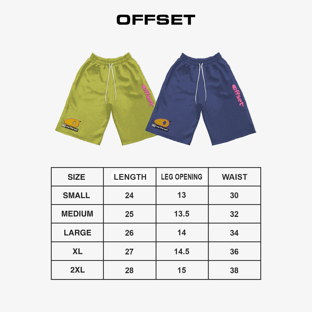 Waffle Baggy Shorts (Aloe Green)