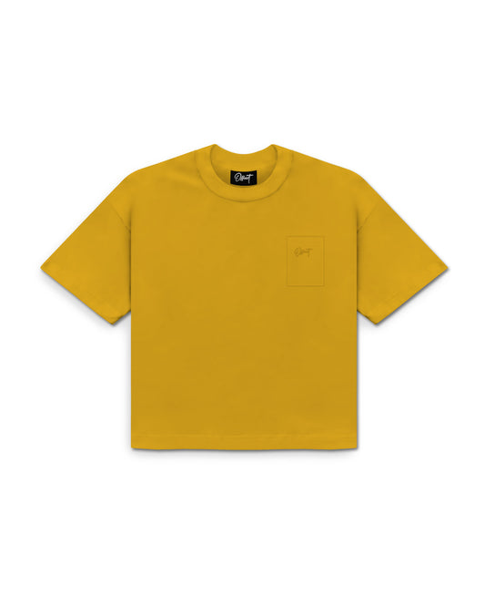 Basic Cropped Pocket Tee S/S (Mustard)