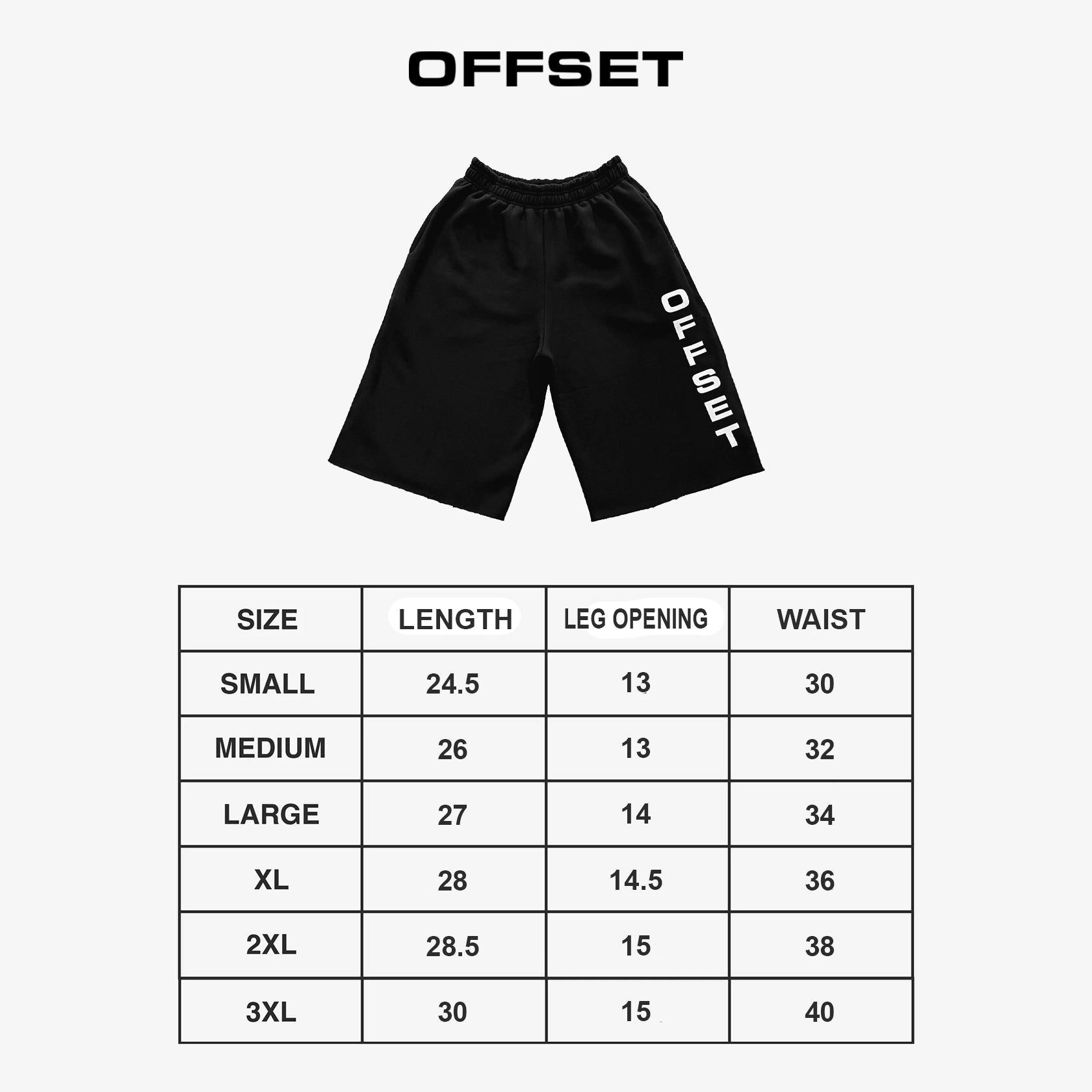 Vertical Long Baggy Sweat Shorts (Black)